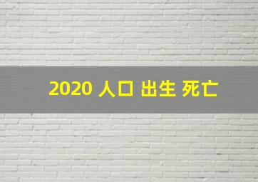 2020 人口 出生 死亡